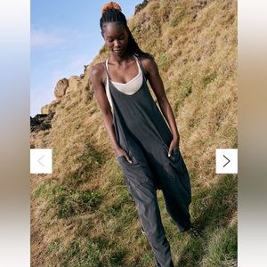 Free People Hotshot Onesie Washed Black